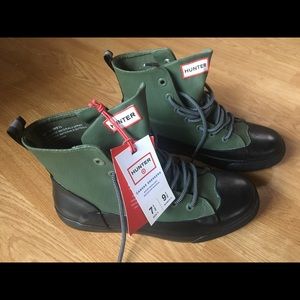 Hunter Dipped Canvas High Top Sneakers - Olive